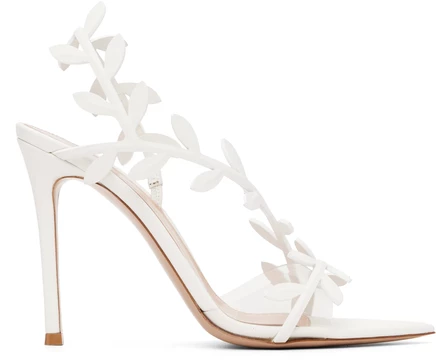 Женские босоножки Gianvito Rossi Flavia на каблуке, белые