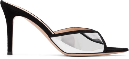 Женские мюли Gianvito Rossi Confetti, черно-серебристые