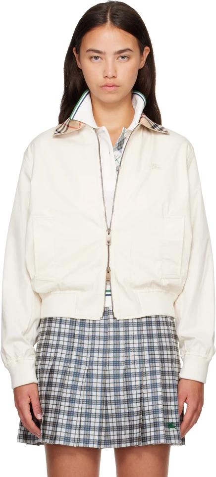 Женская куртка Burberry Hayfield укороченная, белая