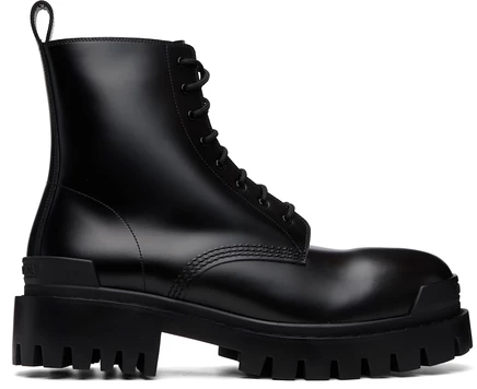 Мужские ботинки Balenciaga Strike Zip, черные