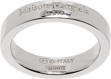 Мужское кольцо Maison Margiela Logo Reference, серебристое