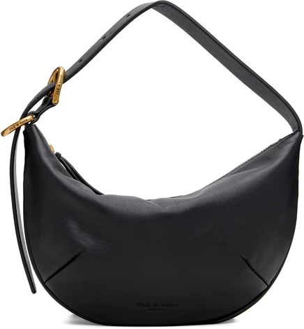 Женская кожаная сумка Rag & Bone Mercer Small, черно-серебристая