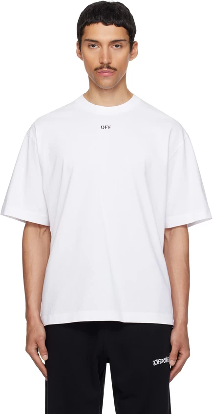 Мужская футболка Off-White Chain Heraldic Arrow, белая
