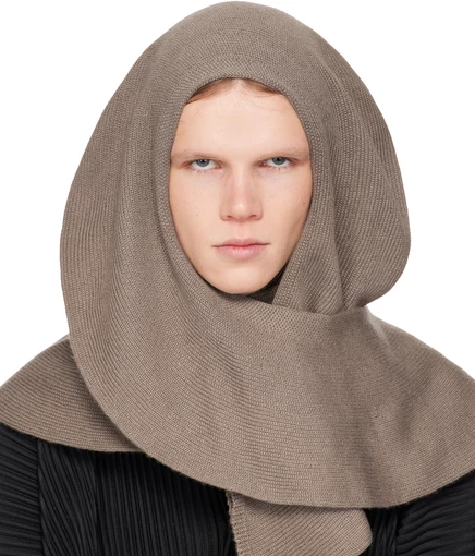 Мужской шарф Homme Plissé Issey Miyake, серо-бежевый