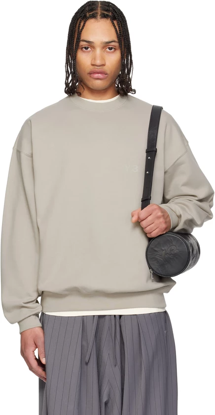 Мужской свитшот Y-3 Brushed Terry, коричневый