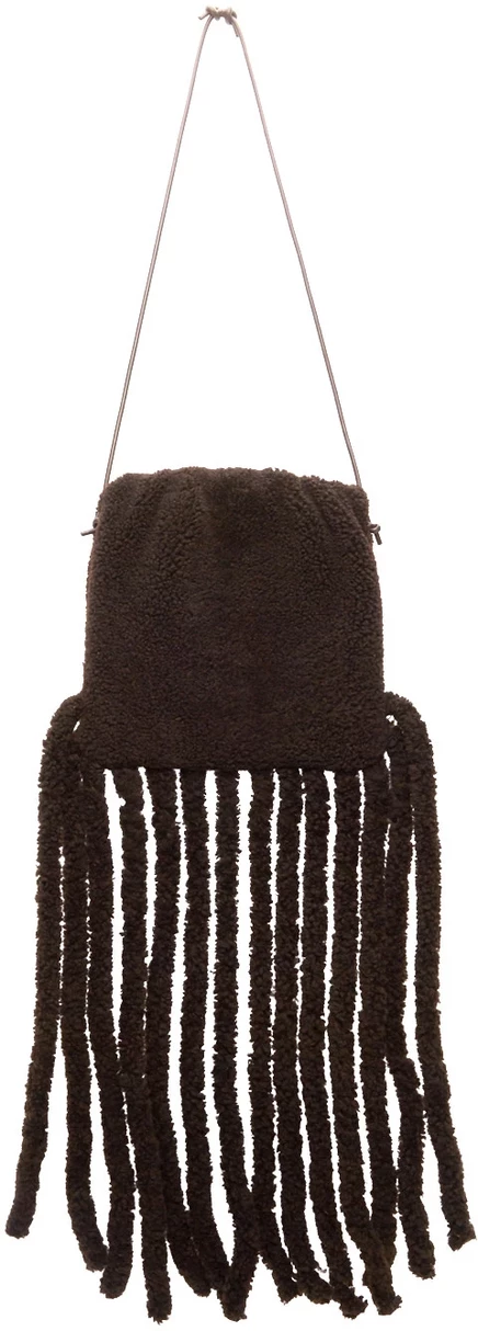 Женская сумка Bottega Veneta The Fringe, коричневая