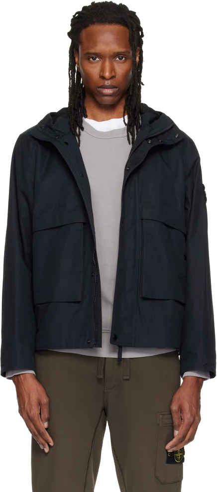 Мужская куртка Stone Island Q100025 S.I. Ghost, черная