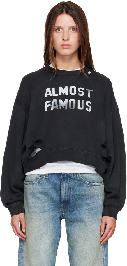 Женский свитшот R13 «Almost Famous», черный