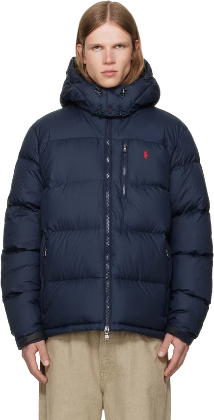 Мужской пуховик Polo Ralph Lauren, темно-синий