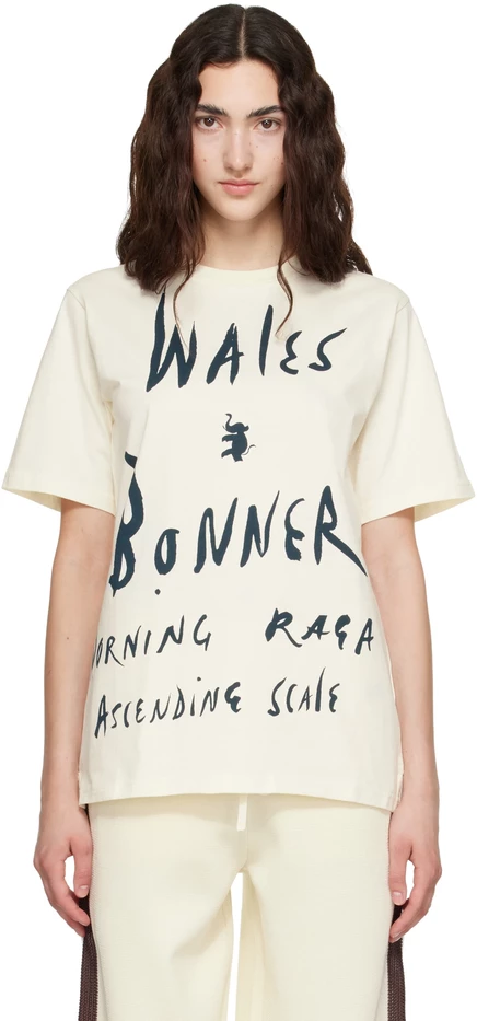 Женская футболка Wales Bonner Raga, цвета экрю