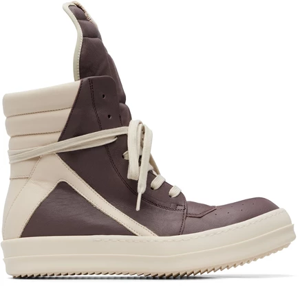 Мужские кроссовки Rick Owens Tower Geobasket, виноград/молочный