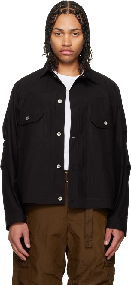 Мужская куртка Sacai Cotton Typewriter, черная