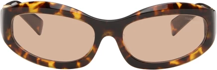 Женские солнцезащитные очки Miu Miu, Shield, медовая гавана