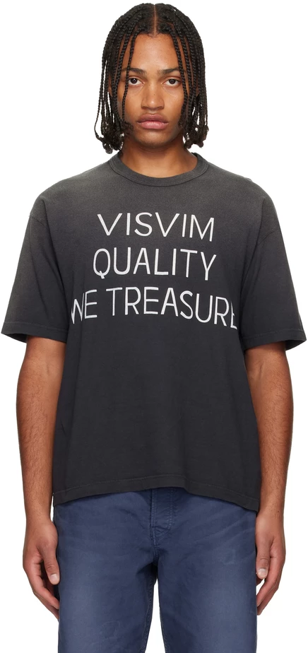 футболка visvim Black Jumbo черного цвета