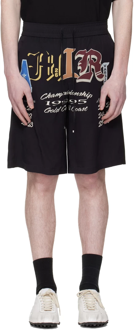 Черные спортивные шорты с нашивкой AMIRI Black