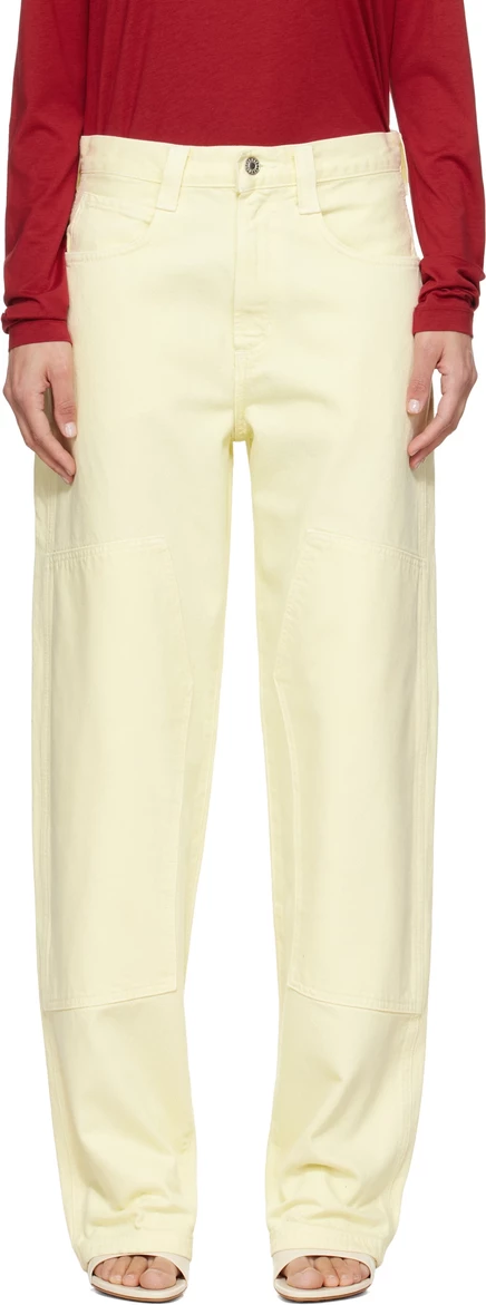 Женские джинсы AGOLDE Laria Pierced, жёлтые
