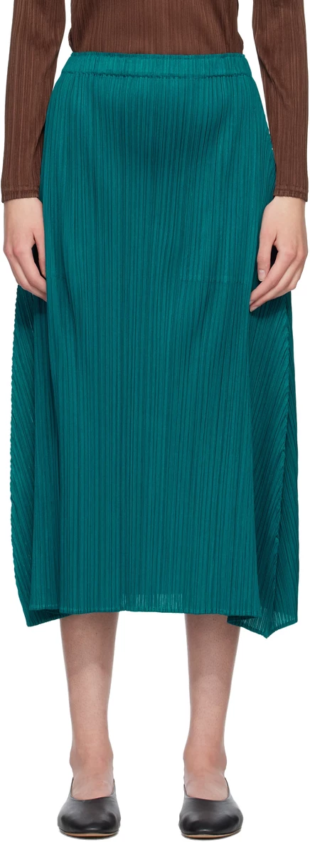 Женская юбка Pleats Please Issey Miyake, бирюзовая