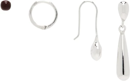 Женские серьги Lemaire Piercings Set, серебристые
