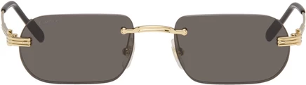 Cartier Gold Exception 'Première de Cartier' Sunglasses gold/gold/grey