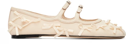 Женские балетки Marc Jacobs The Bow Mesh Kiki, бежевые