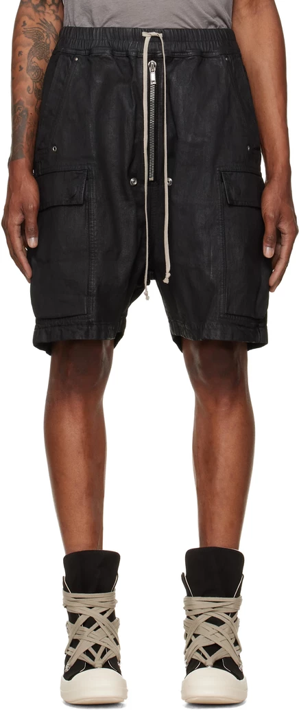 Мужские джинсовые шорты Rick Owens Cargobela, черные