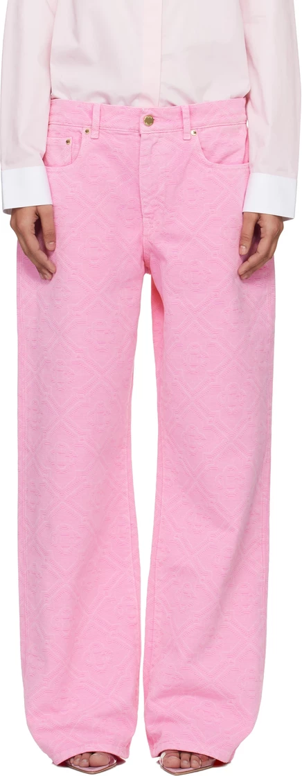 Женские джинсы Casablanca Monogram, розовые
