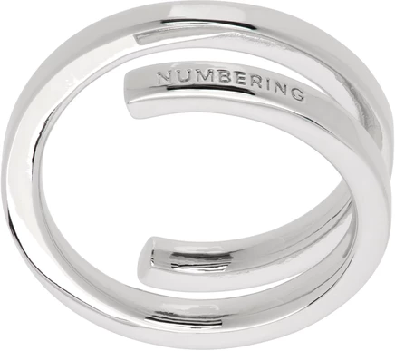 Мужское кольцо Numbering #8402, серебряное