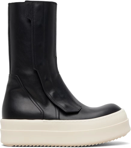 Rick Owens Black Temple Moto Turbogeo Sneakers black/milk