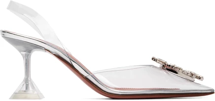 Женские слингбэки Amina Muaddi Begum Glass 70, прозрачные