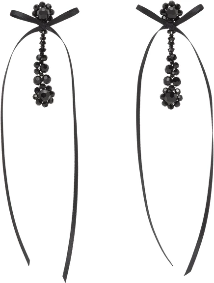 Женские серьги Simone Rocha Bow, черные