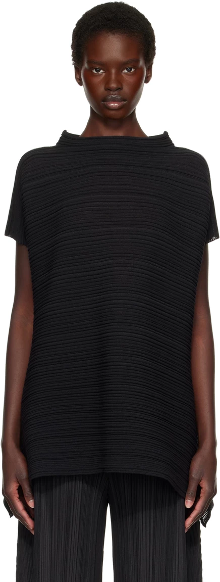Женская блузка Pleats Please Issey Miyake Paper, черная