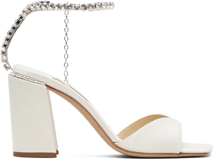 Женские босоножки Jimmy Choo Saeda Block 85, белые