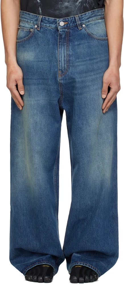 Мужские джинсы VETEMENTS Baggy, винтажно-синие