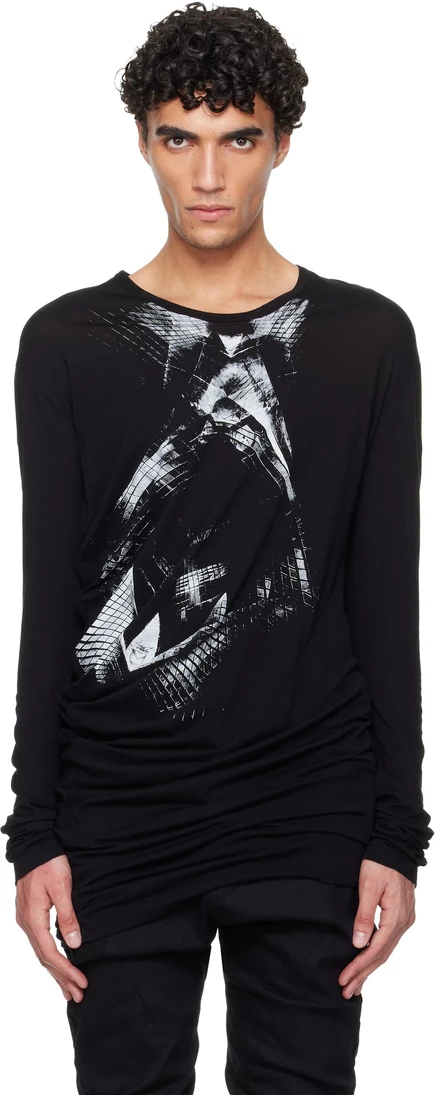 Мужская футболка Julius Numinous Print Curved, черная