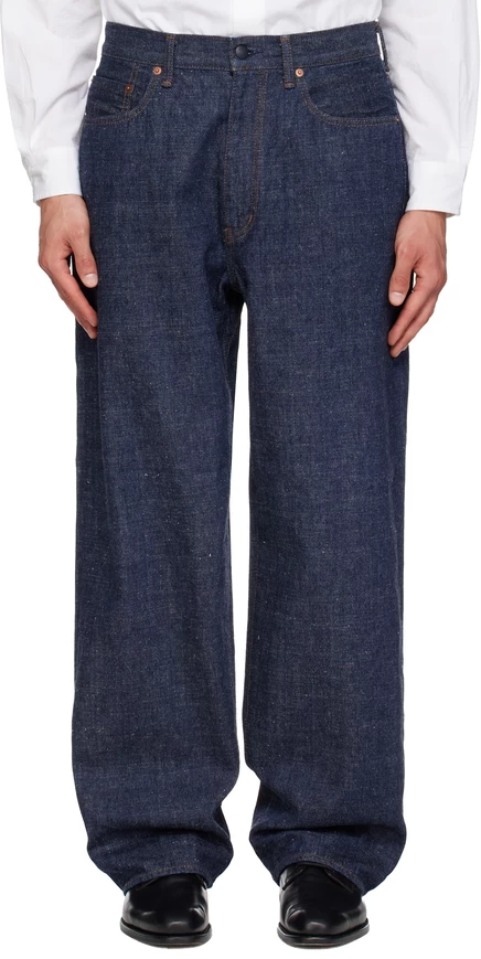 Мужские джинсы nanamica Selvage, цвета индиго