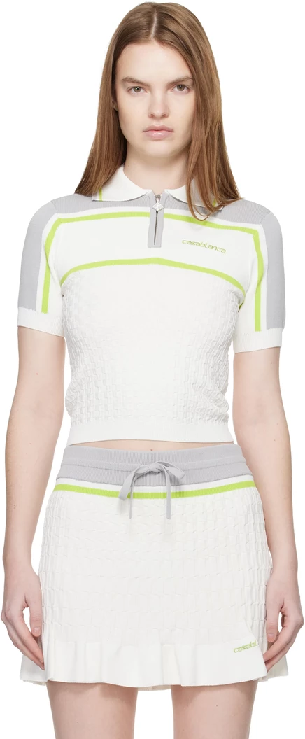 Женское поло Casablanca Tennis, белое