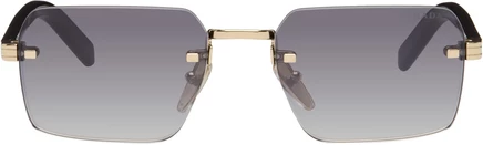 Мужские очки Prada Eyewear Iconic, золотистые/синие зеркальные