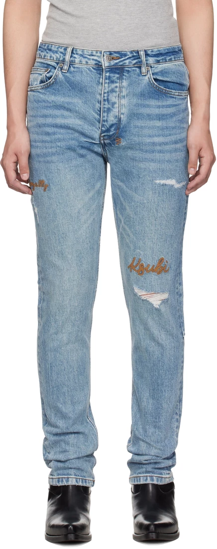 Ksubi Blue Chitch Public Repair Skribed Jeans blue