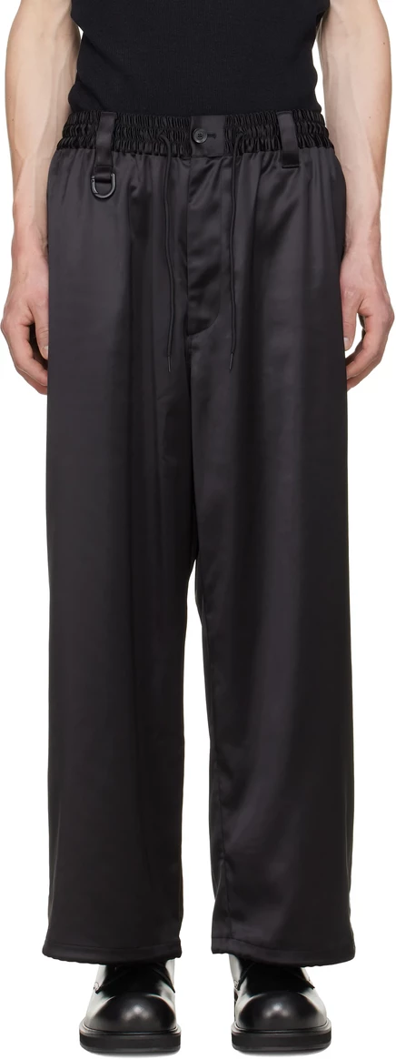 Мужские спортивные брюки Y-3 Satin с тремя полосами, черные