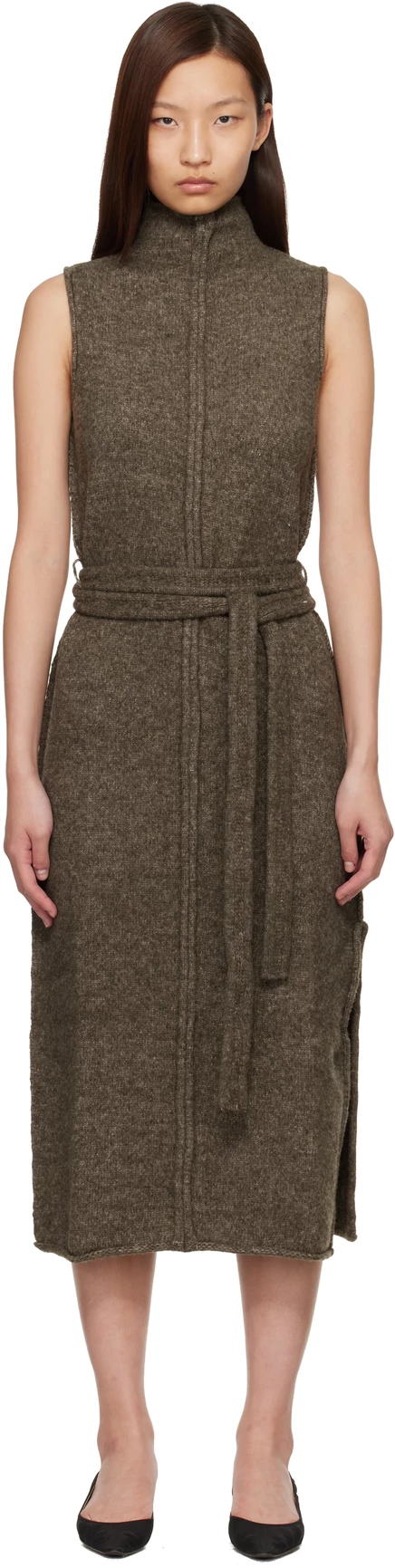 Женское платье Proenza Schouler Zola миди, коричневое