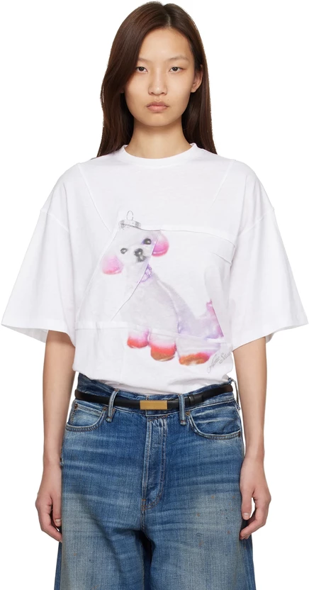 Женская футболка Acne Studios Printed Logo, белая