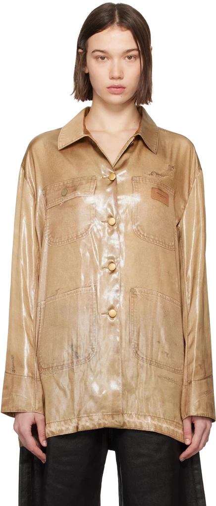 Alexander Wang Tan Trompe L'œil Shirt tannin