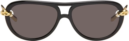 Женские солнцезащитные очки Bottega Veneta Knot, черно-серые