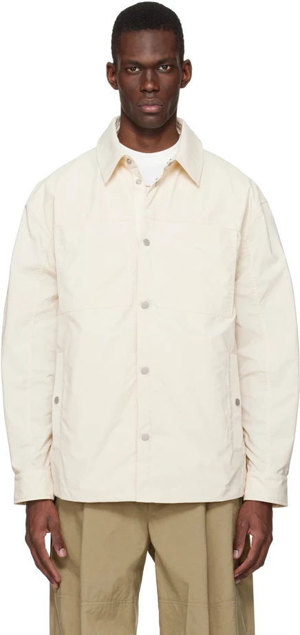 Мужская рубашка Mordecai Off-White в полоску, айвори
