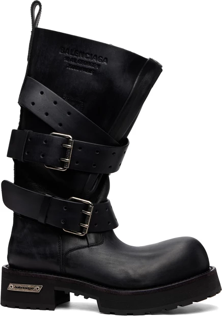 Мужские высокие ботинки Balenciaga Venom, черные