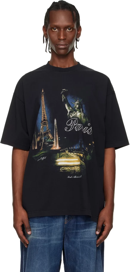 Мужская футболка VETEMENTS «Paris Tourist», черная