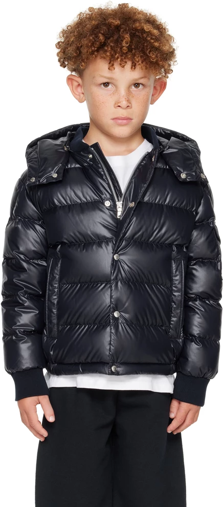 Детский пуховик Moncler Enfant Manaem, темно-синий