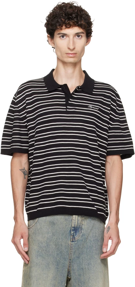 Мужское поло Represent California Striped, черное