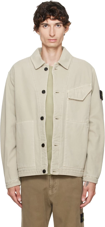 Мужская куртка Stone Island 4100048, бежевая