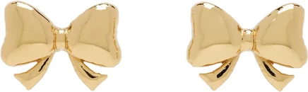 Серьги-гвоздики Marc Jacobs 'The Bow' из светлого античного золота